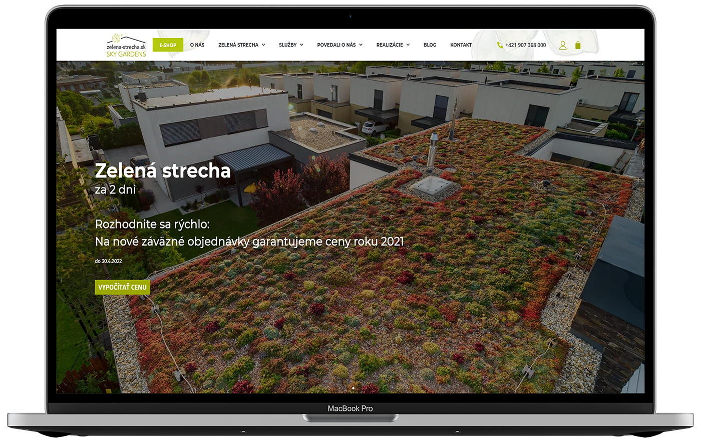 Tvorba webstránky zelena-strecha.sk | digital.zariadim.sk