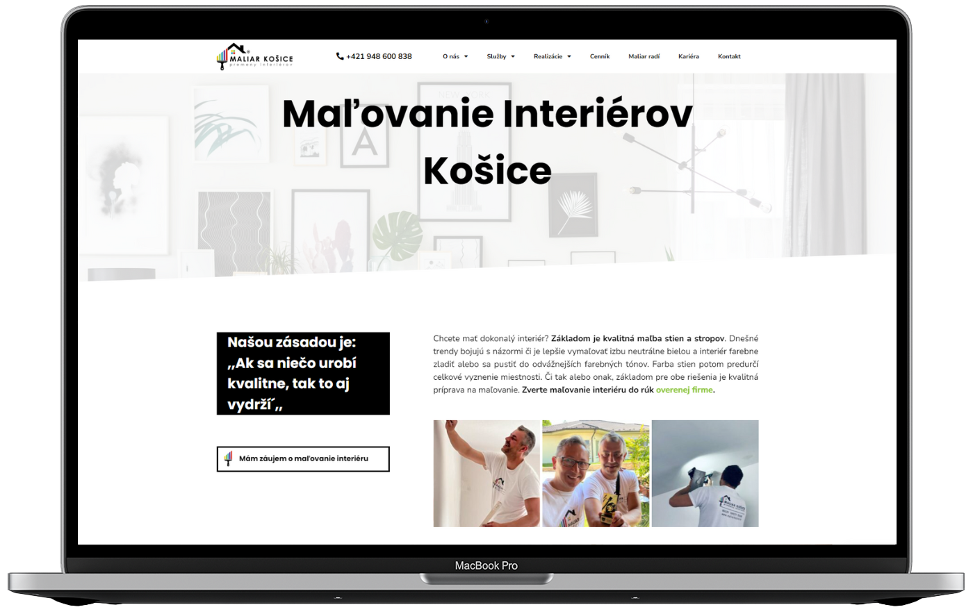 Tvorba webu maliar-kosice.sk | digital.zariadim.sk